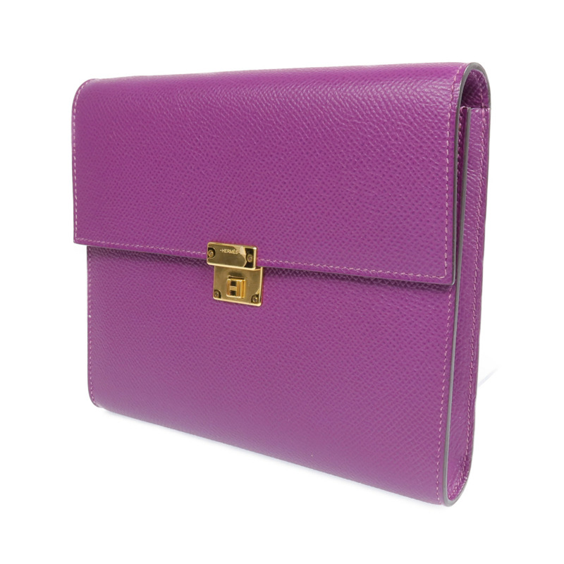 HERMES Epsom皮革Clic 16金扣肩背袋-2