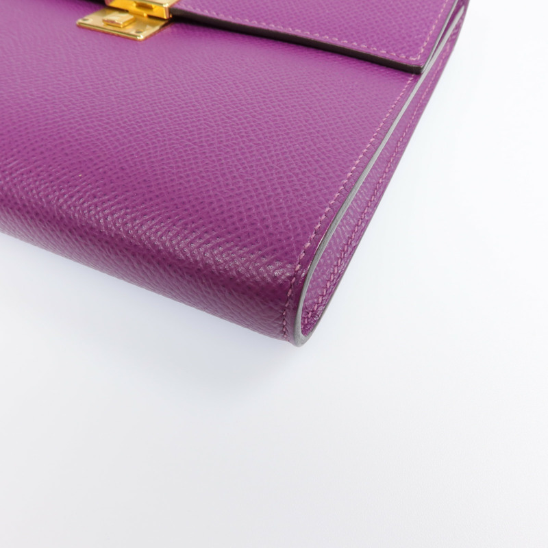 HERMES Epsom皮革Clic 16金扣肩背袋-4