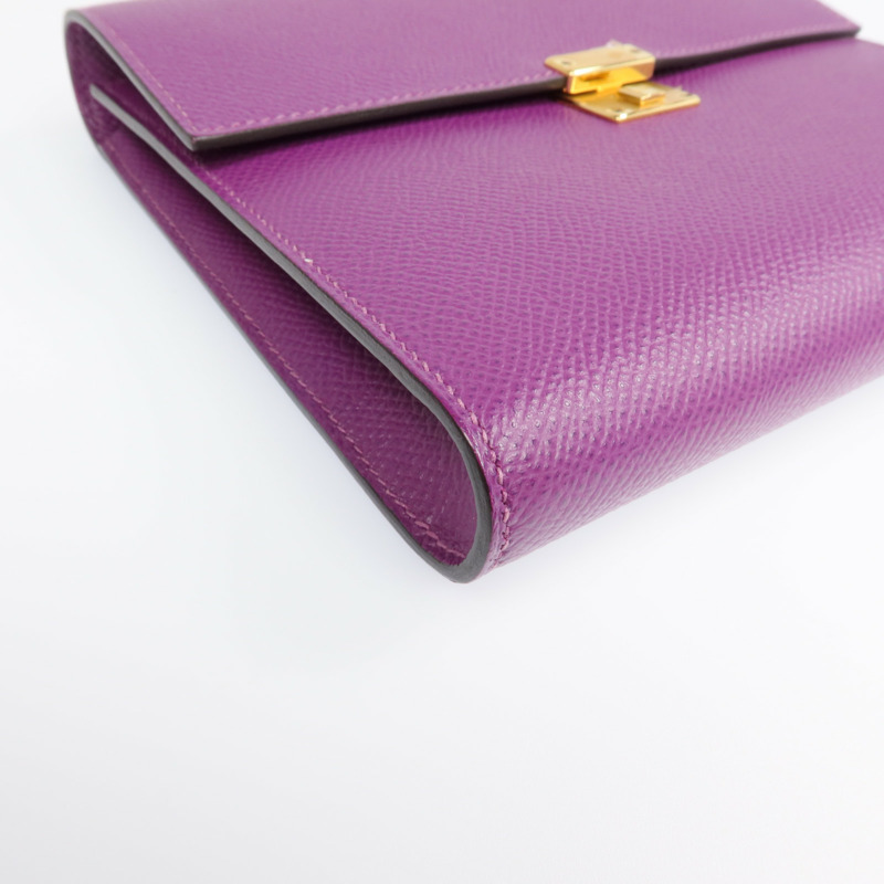 HERMES Epsom皮革Clic 16金扣肩背袋-5