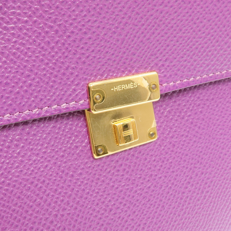 HERMES Epsom皮革Clic 16金扣肩背袋-13