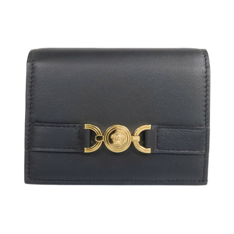 VERSACE 羊皮皮革Medusa '95 Fold Wallet 金扣錢包