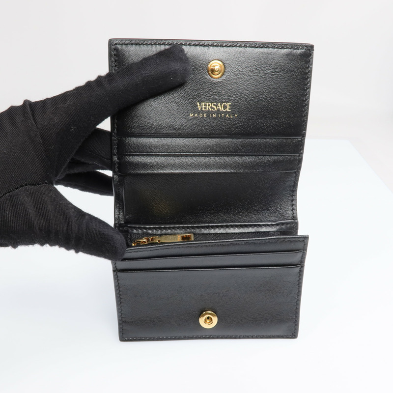 VERSACE 羊皮皮革Medusa '95 Fold Wallet 金扣錢包-12