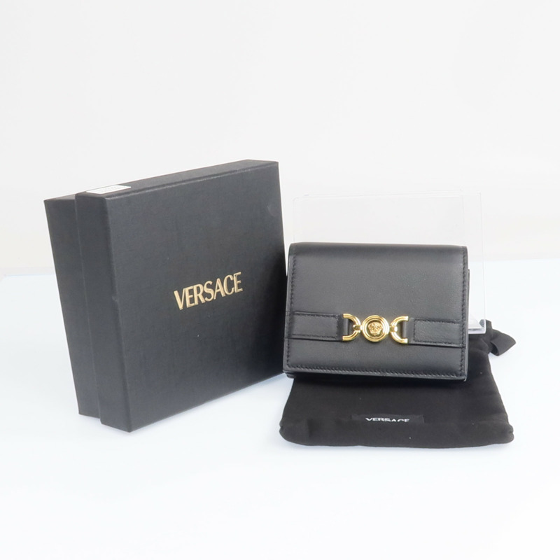 VERSACE 羊皮皮革Medusa '95 Fold Wallet 金扣錢包-15