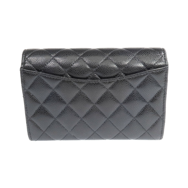 CHANEL 牛皮皮革Wallet銀扣長錢包-1