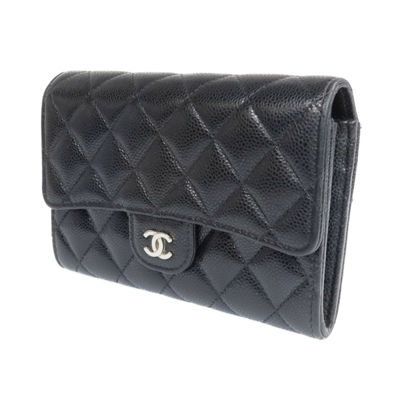 CHANEL 牛皮皮革Wallet銀扣長錢包-2