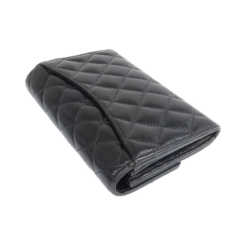 CHANEL 牛皮皮革Wallet銀扣長錢包-4