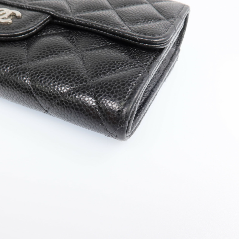 CHANEL 牛皮皮革Wallet銀扣長錢包-6