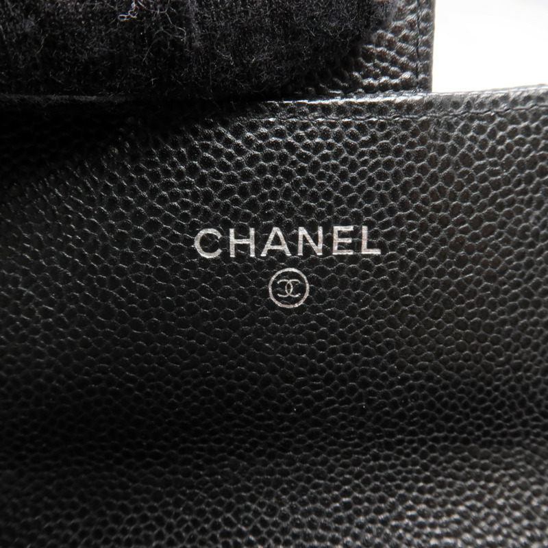 CHANEL 牛皮皮革Wallet銀扣長錢包-12