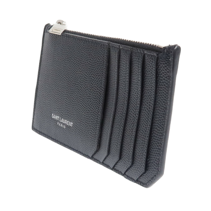 SAINT LAURENT 牛皮皮革Card Case銀扣卡片套-2