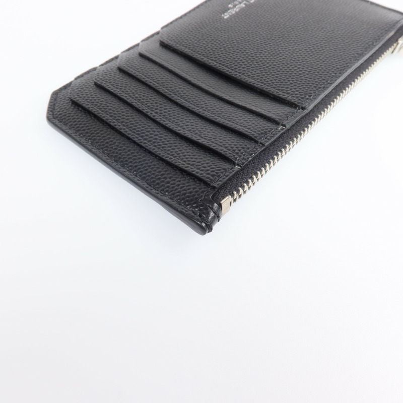 SAINT LAURENT 牛皮皮革Card Case銀扣卡片套-8