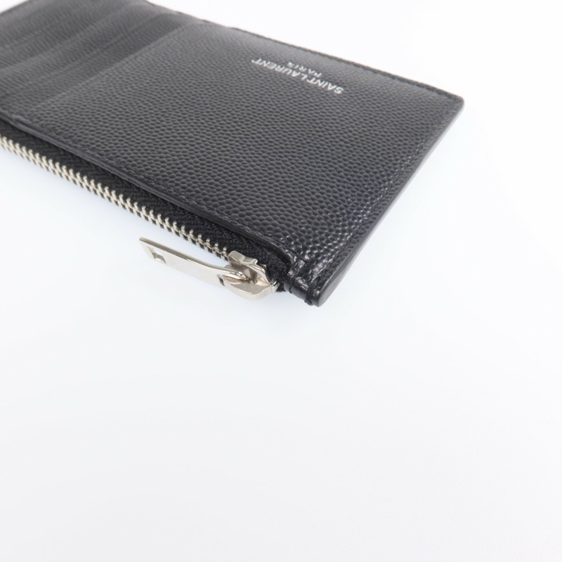 SAINT LAURENT 牛皮皮革Card Case銀扣卡片套-9