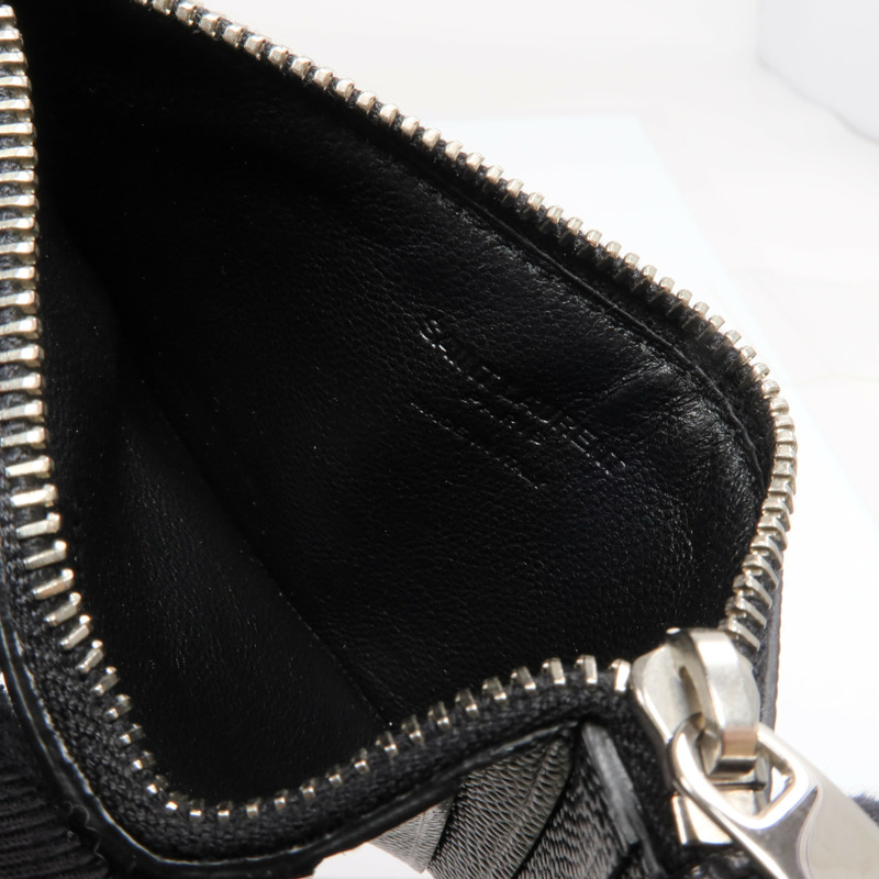 SAINT LAURENT 牛皮皮革Card Case銀扣卡片套-12