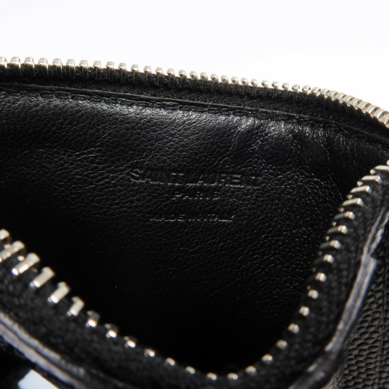 SAINT LAURENT 牛皮皮革Card Case銀扣卡片套-13