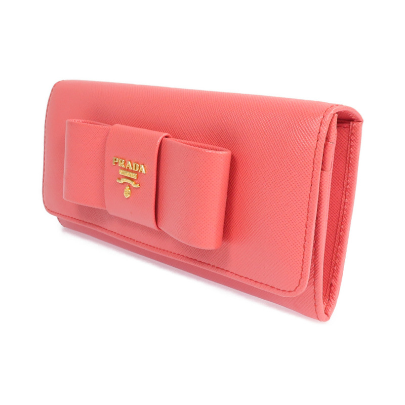 PRADA Saffiano皮革Long Wallet金扣長錢包-1