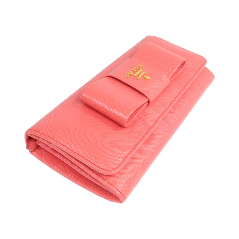 PRADA Saffiano皮革Long Wallet金扣長錢包-3