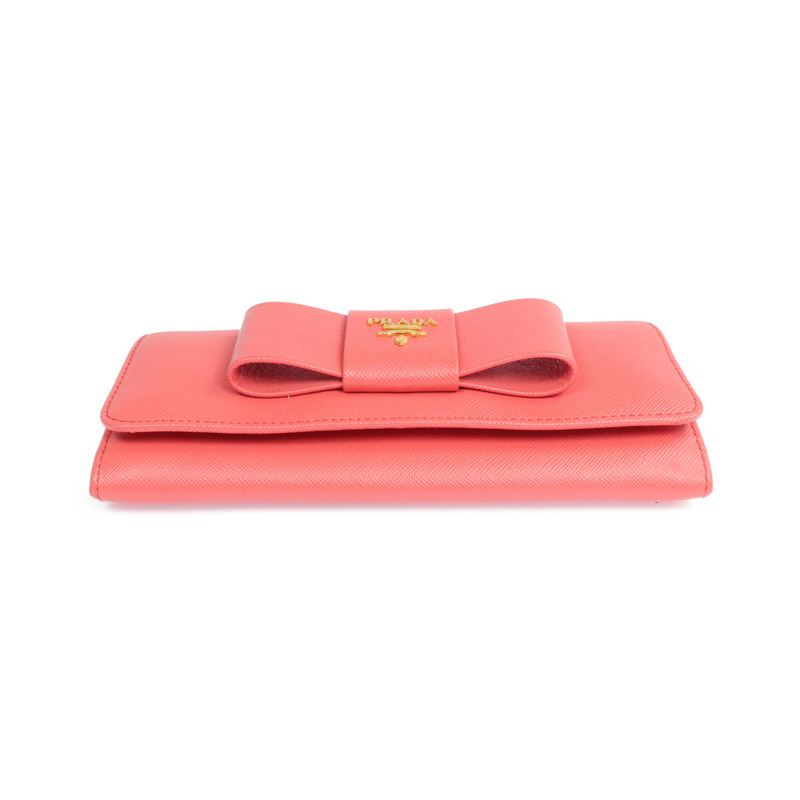 PRADA Saffiano皮革Long Wallet金扣長錢包-5