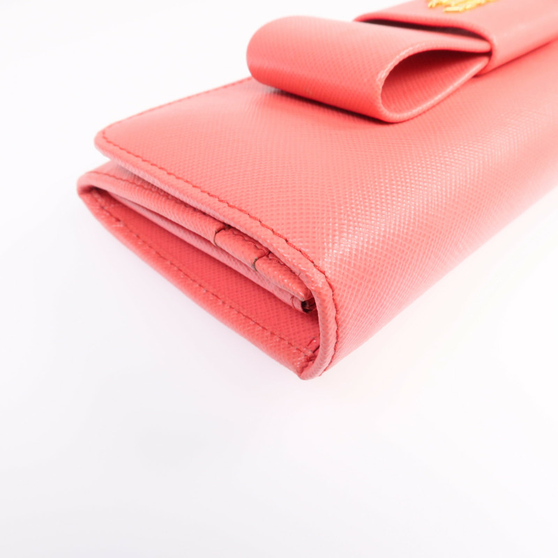 PRADA Saffiano皮革Long Wallet金扣長錢包-8