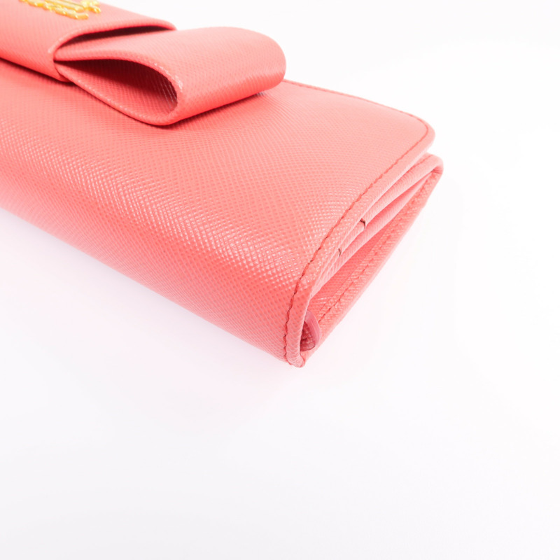 PRADA Saffiano皮革Long Wallet金扣長錢包-9