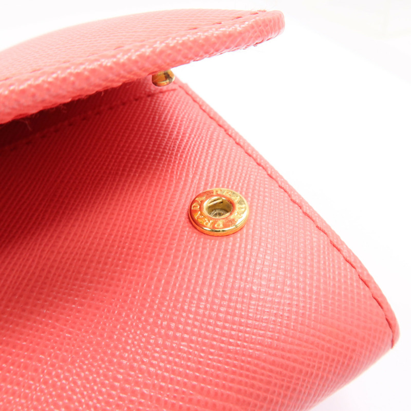 PRADA Saffiano皮革Long Wallet金扣長錢包-14