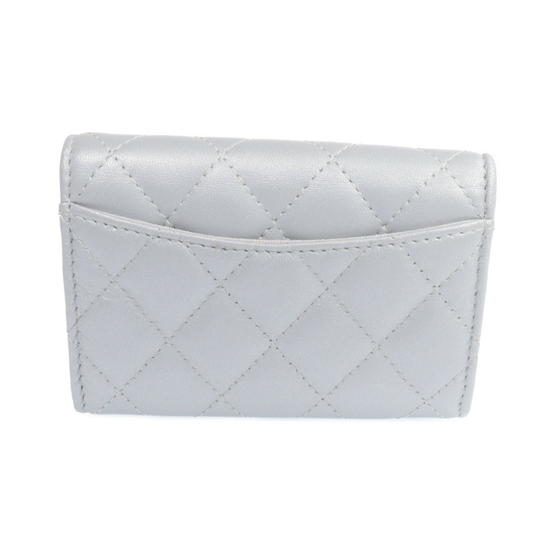 CHANEL 羊皮皮革Card Case銀扣卡片套-1