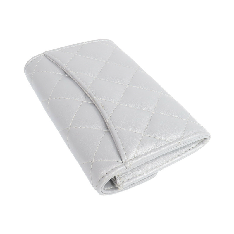CHANEL 羊皮皮革Card Case銀扣卡片套-4