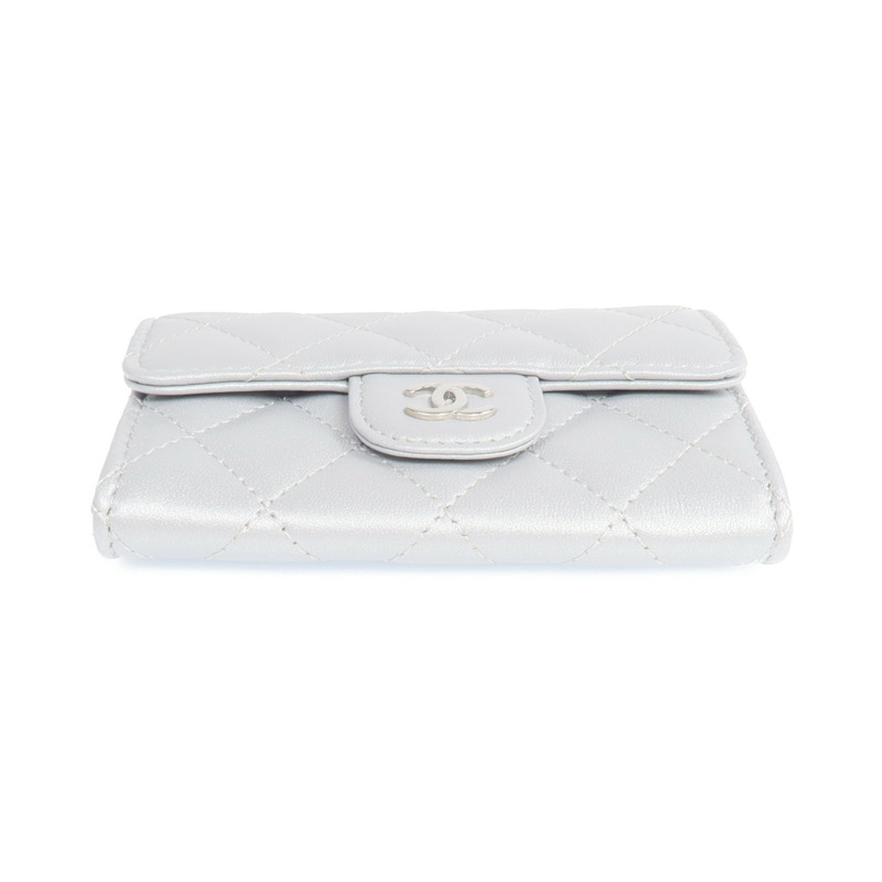 CHANEL 羊皮皮革Card Case銀扣卡片套-5