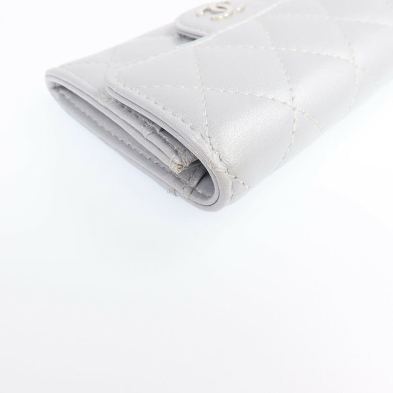 CHANEL 羊皮皮革Card Case銀扣卡片套-8