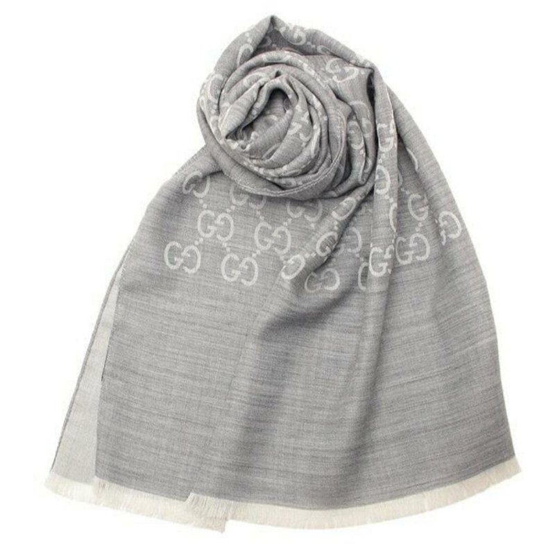 💎Han's house精品服飾💎GUCCI 古馳 圍巾 絲巾 披肩 雙面用 181×46cm-3