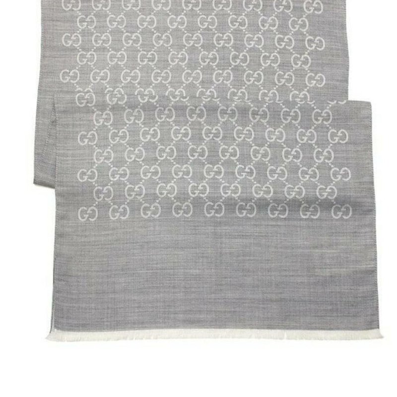 💎Han's house精品服飾💎GUCCI 古馳 圍巾 絲巾 披肩 雙面用 181×46cm-7