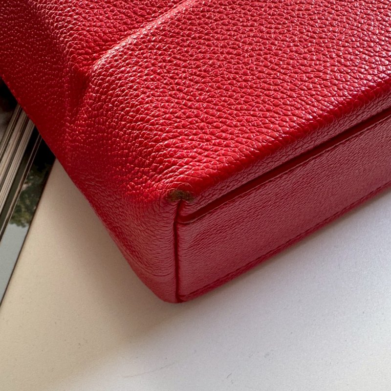 ✨短暫出門無腦帶 BALENCIAGA 紅色牛皮紙袋手提斜背包-4