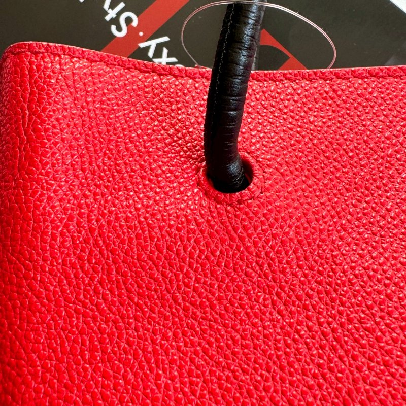 ✨短暫出門無腦帶 BALENCIAGA 紅色牛皮紙袋手提斜背包-7