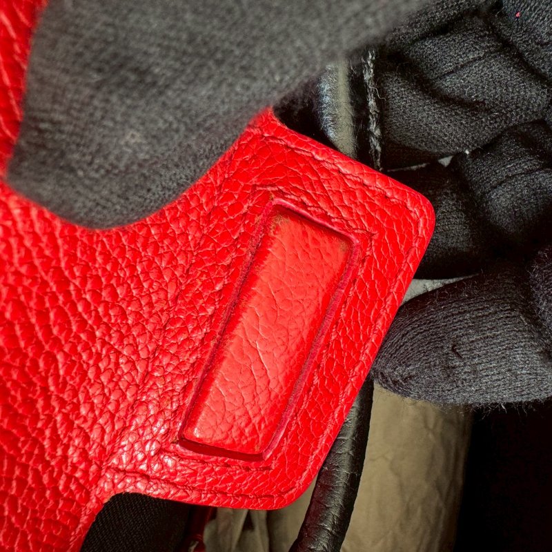 ✨短暫出門無腦帶 BALENCIAGA 紅色牛皮紙袋手提斜背包-20