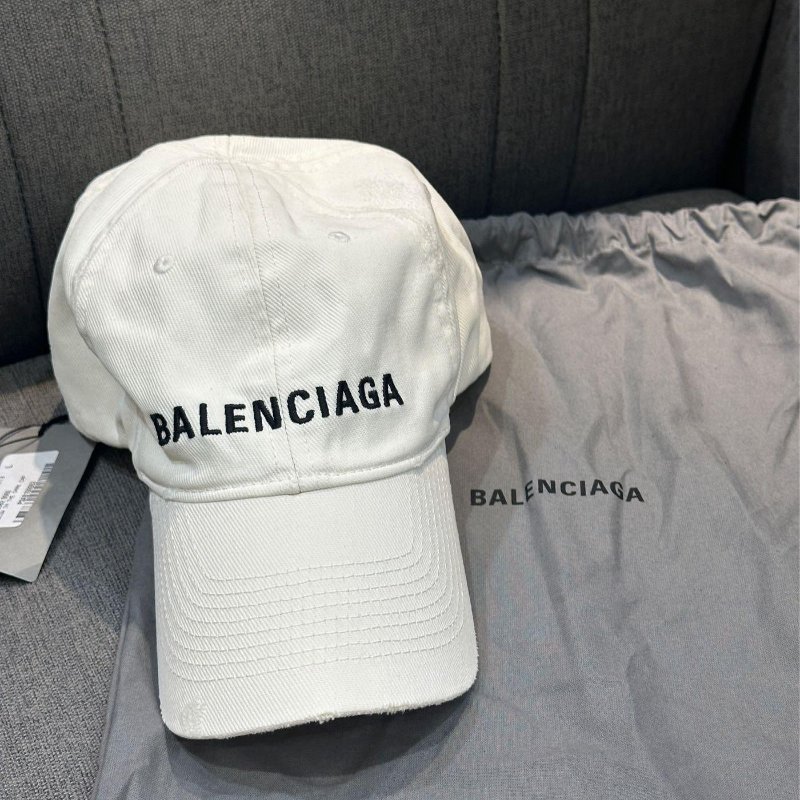💎Han's house精品服飾💎Balenciaga 巴黎世家刺繡 破損 男女同款 帽子 現貨 原價14200-0