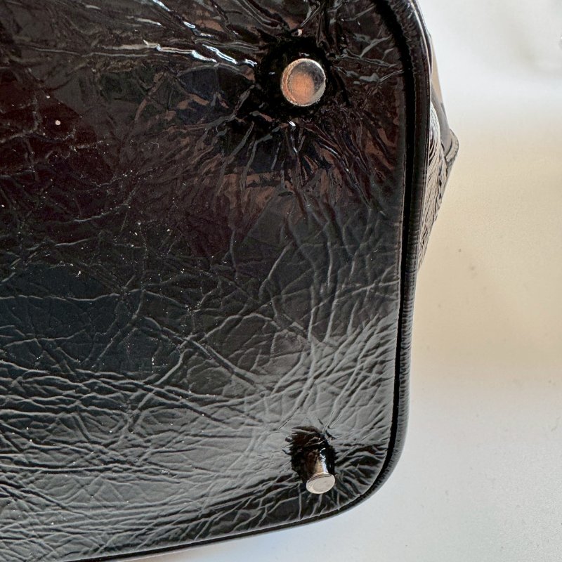 ✨全網最低🎉復古款 BURBERRY 黑色格紋經典手提包-8