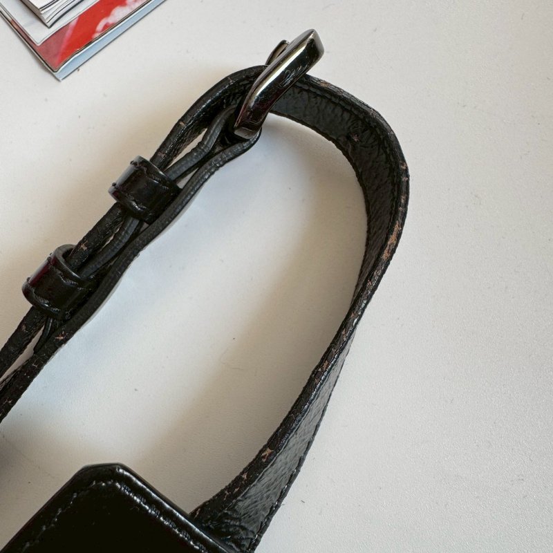 ✨全網最低🎉復古款 BURBERRY 黑色格紋經典手提包-22