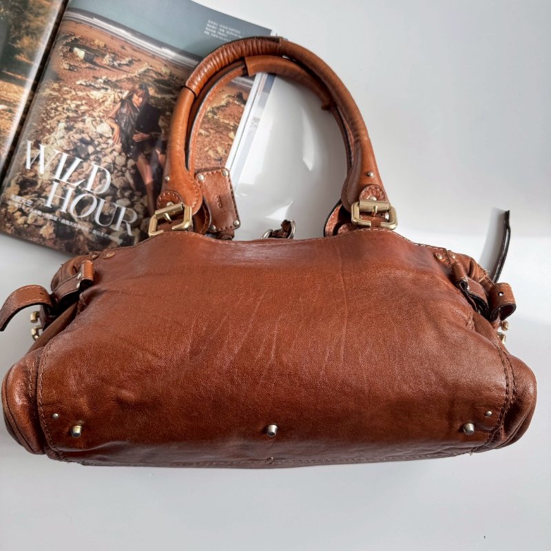 ✨復古款🎉不用一萬 Chloé Paddington 帕丁頓咖色鎖頭肩背包-1