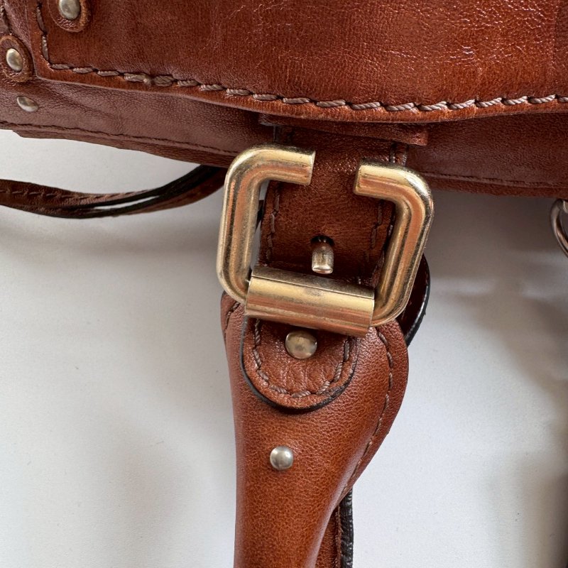 ✨復古款🎉不用一萬 Chloé Paddington 帕丁頓咖色鎖頭肩背包-16