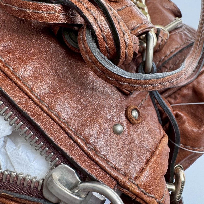 ✨復古款🎉不用一萬 Chloé Paddington 帕丁頓咖色鎖頭肩背包-20