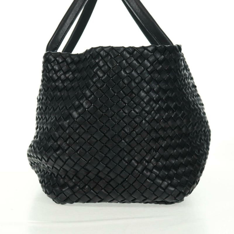 【日本直送】BOTTEGA VENETA INTRECCIATO Cabas MM 手提包，黑色真皮，正品 yk20169V-2