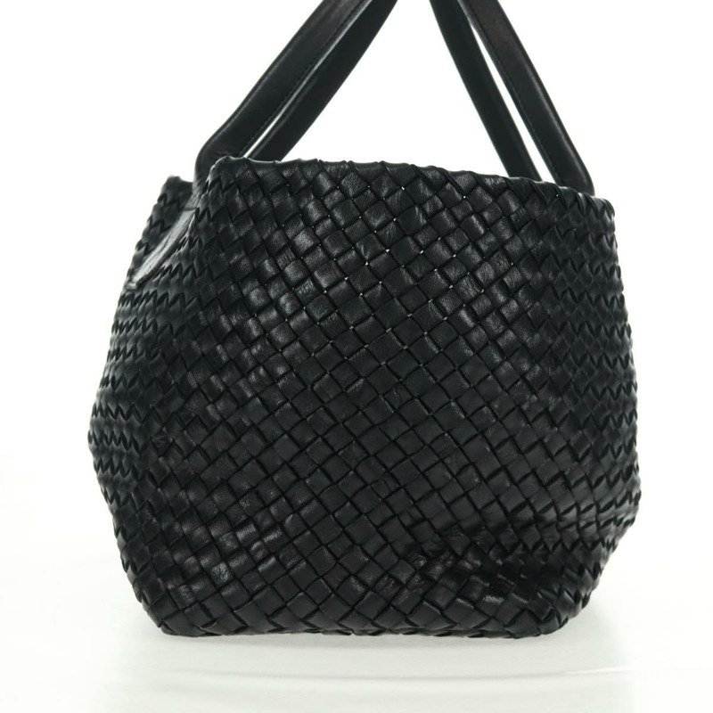 【日本直送】BOTTEGA VENETA INTRECCIATO Cabas MM 手提包，黑色真皮，正品 yk20169V-3