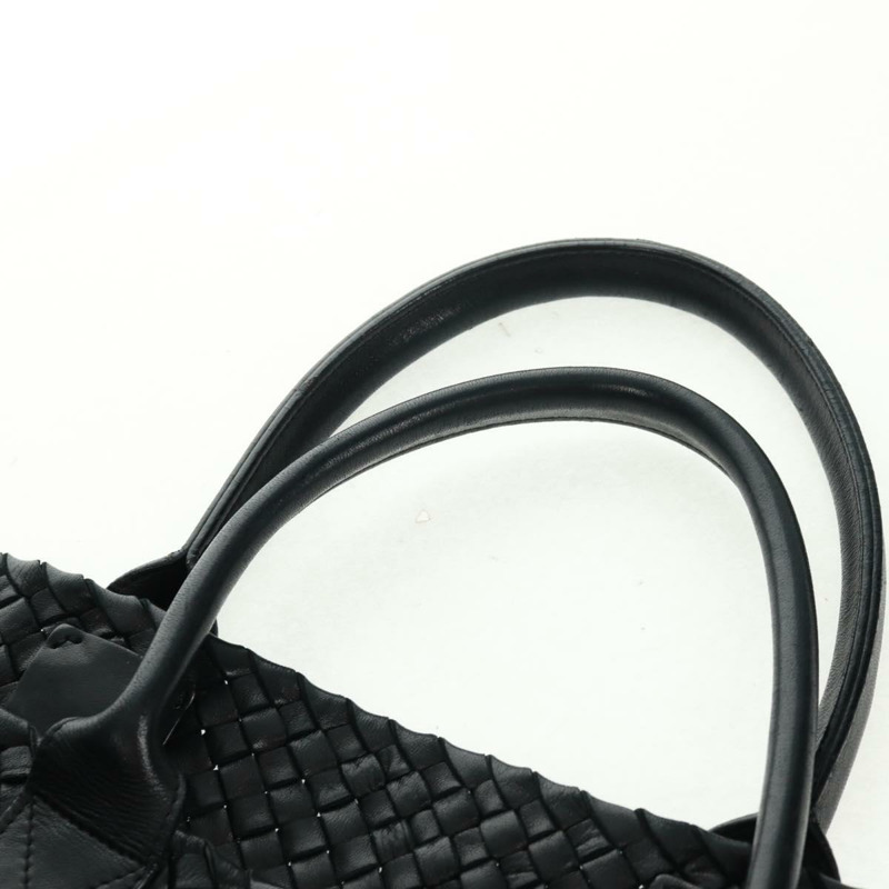 【日本直送】BOTTEGA VENETA INTRECCIATO Cabas MM 手提包，黑色真皮，正品 yk20169V-7