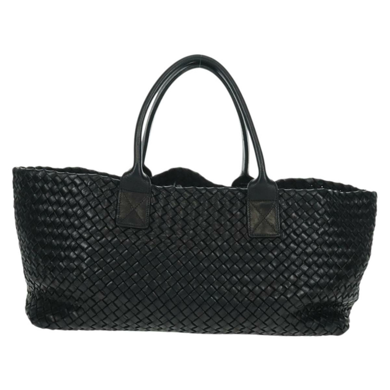 【日本直送】BOTTEGA VENETA INTRECCIATO Cabas MM 手提包，黑色真皮，正品 yk20169V-12