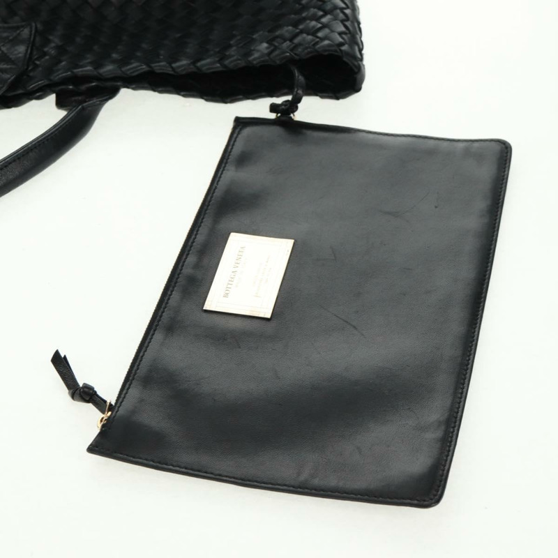 【日本直送】BOTTEGA VENETA INTRECCIATO Cabas MM 手提包，黑色真皮，正品 yk20169V-17