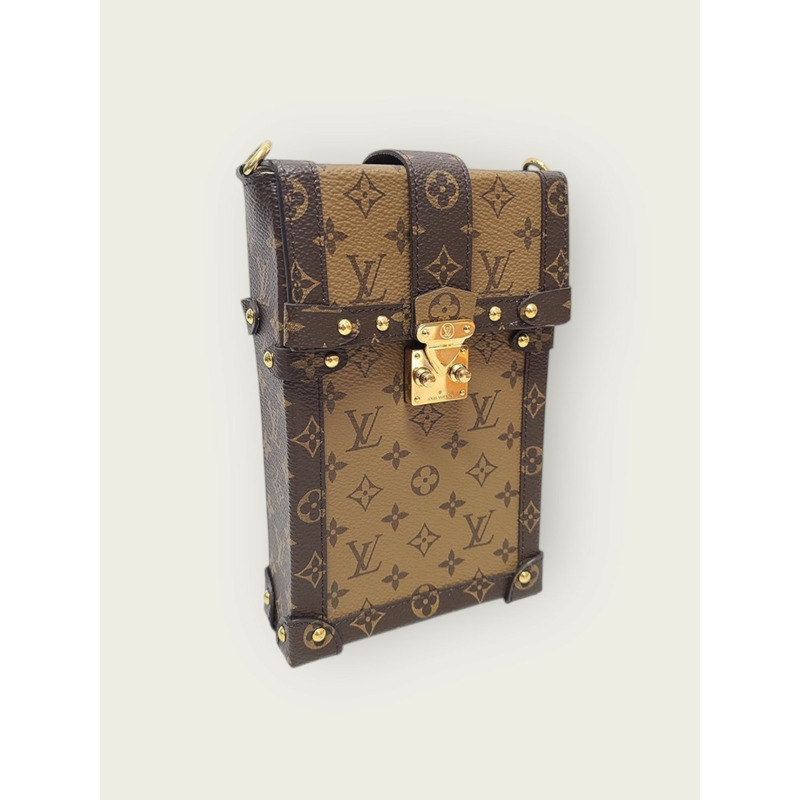 【包稅】LOUIS VUITTON 棕色 Pochette Trunk 垂直斜背包-2
