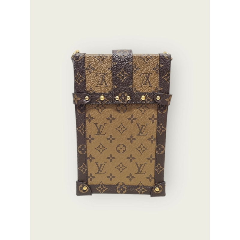 【包稅】LOUIS VUITTON 棕色 Pochette Trunk 垂直斜背包-4