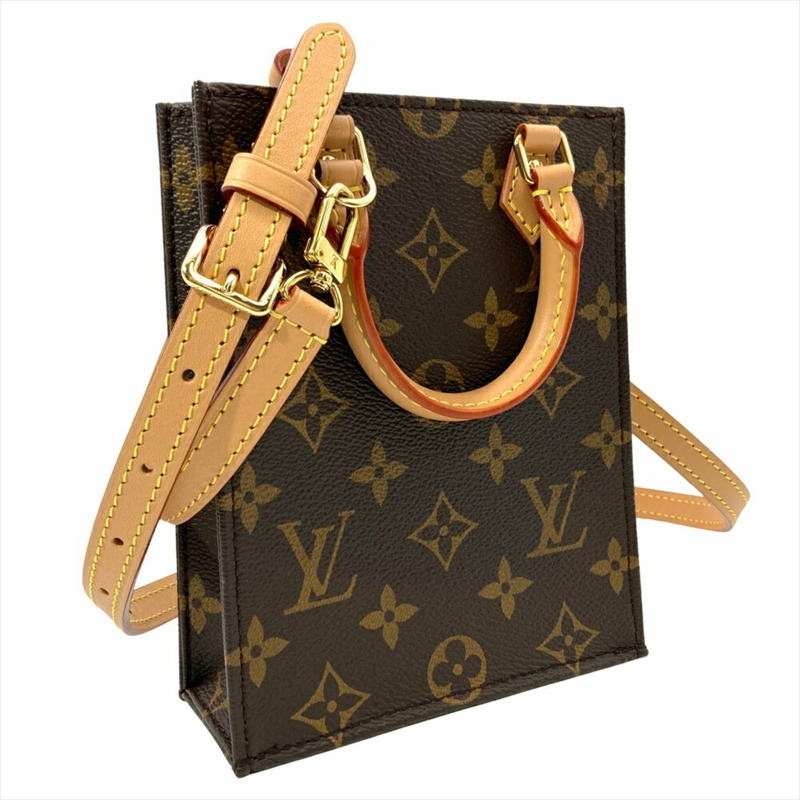 路易威登 Petite Sac Plat 單肩包，Monogram 帆布，M69442，棕色，RFID，女士-6