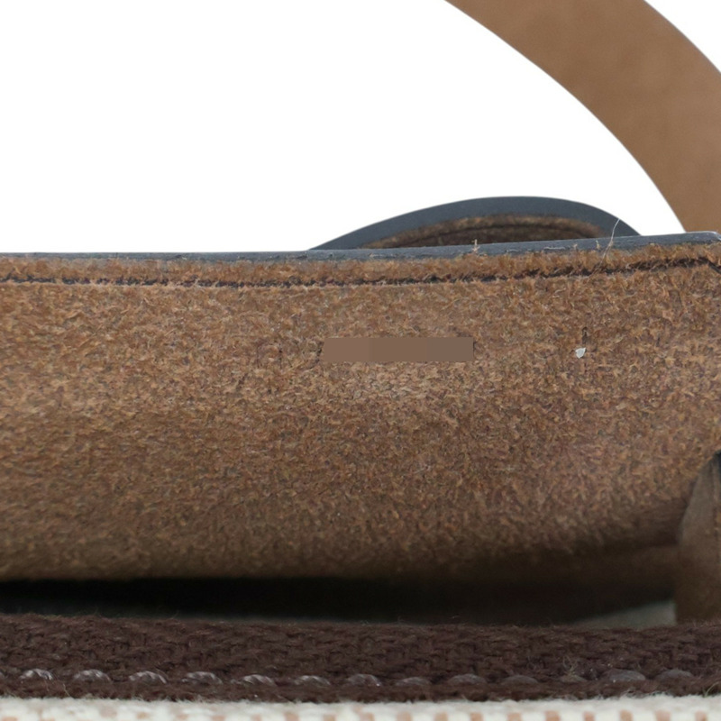 米色帆布 棕色牛皮 Herbag Zip 20 Mini 肩背包 W刻 銀扣【HERMES 愛馬仕】-11