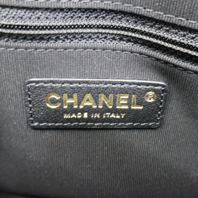 黑色 羊皮 貝殼包 鏈帶肩背包 金釦【CHANEL 香奈兒】 AS5130-5