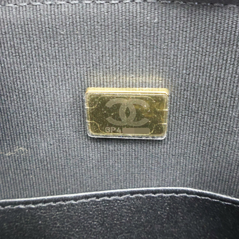 黑色 羊皮 貝殼包 鏈帶肩背包 金釦【CHANEL 香奈兒】 AS5130-6