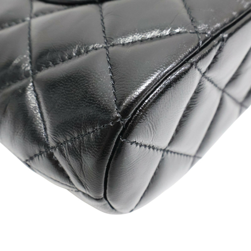 黑色 羊皮 貝殼包 鏈帶肩背包 金釦【CHANEL 香奈兒】 AS5130-8